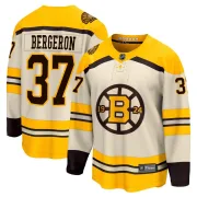 Fanatics Branded Patrice Bergeron Boston Bruins Men's Premier Breakaway 100th Anniversary Jersey - Cream