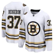 Fanatics Branded Patrice Bergeron Boston Bruins Youth Premier Breakaway 100th Anniversary Jersey - White