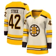 Fanatics Branded Pj Stock Boston Bruins Women's Premier Breakaway 100th Anniversary Jersey - Cream