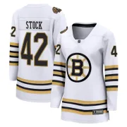 Fanatics Branded Pj Stock Boston Bruins Women's Premier Breakaway 100th Anniversary Jersey - White