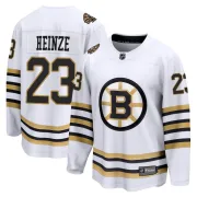 Fanatics Branded Steve Heinze Boston Bruins Men's Premier Breakaway 100th Anniversary Jersey - White