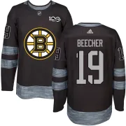 Johnny Beecher Boston Bruins Men's Authentic 1917-2017 100th Anniversary Jersey - Black